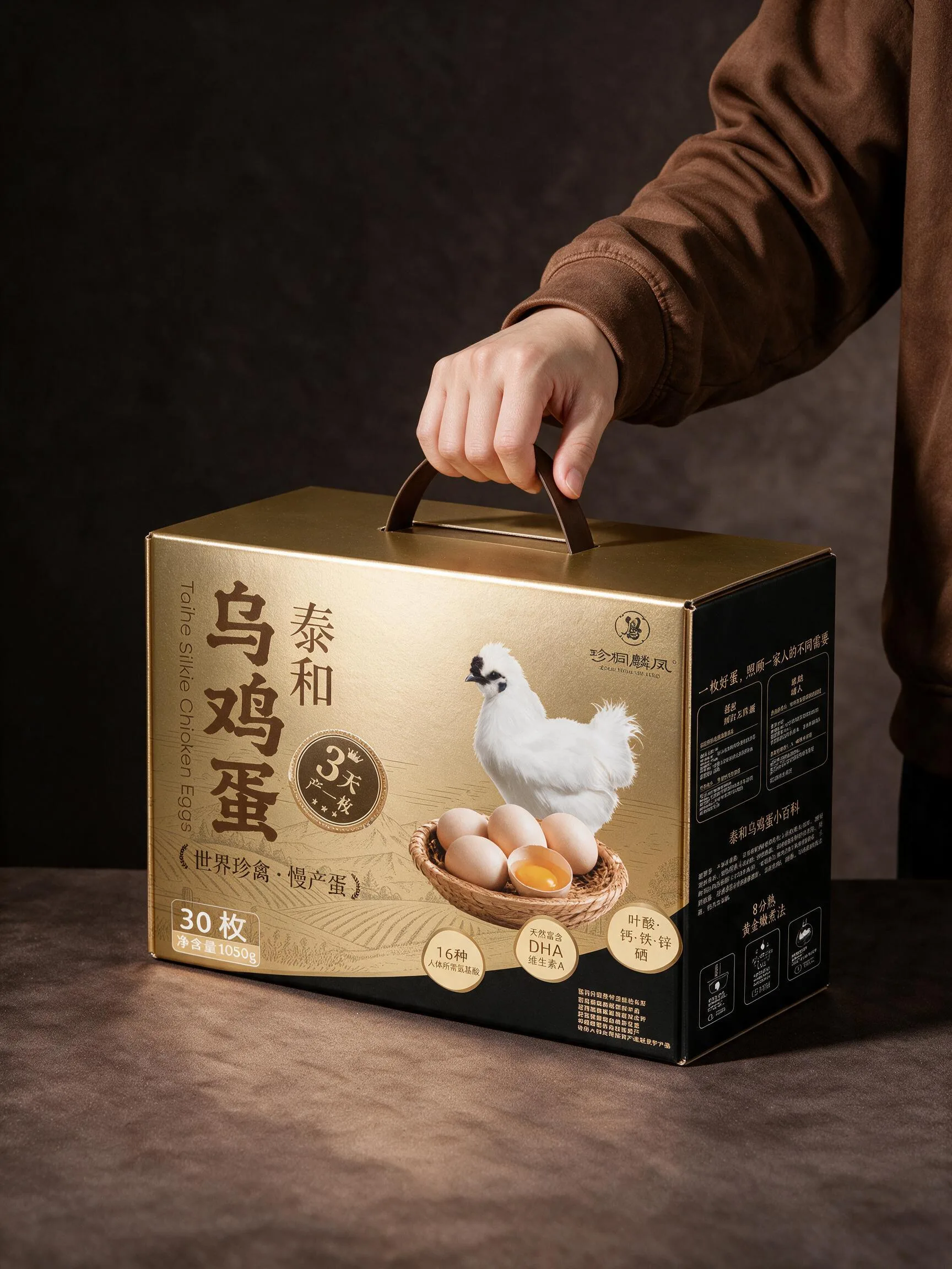 珍同麟凤手提礼盒包装